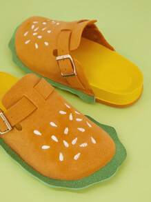 Mini mi Instgram Hot Style Kids Fun Burger-Themed Clogs-Eye Catching Slippers,Super Cute - Multicolor - View 6