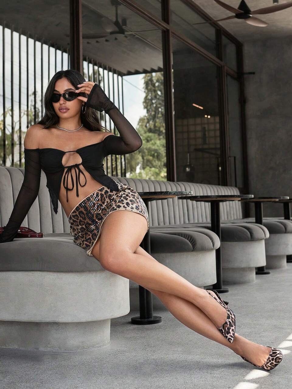 CUCCOO SZL Fashionable Leopard High-Heeled Shoes For Women Party Baddie Chic Gorgeous Style Christmas Disco Party Sexy Night Out Fall Leopard Print New Year Holiday Valentines