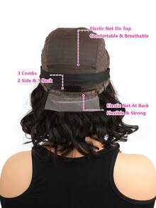 Tóc giả bằng tóc thật 4x4 trong suốt sóng cơ thể mới cho phụ nữ sử dụng hàng ngày - SNatural - Xem 4