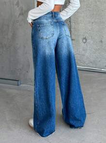 RueChic 女士宽腿低腰牛仔裤