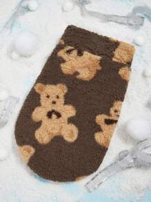 PETSIN Huisdier Bruine Beer Fleece Warm Mouwloos Vest Jas