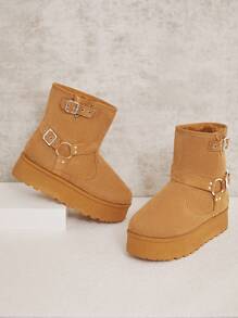 SHUZIA 女士厚底及踝靴，保暖 - 駝色 - 查看 6