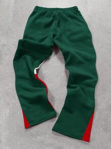 PAVTROS Manfinity Streetrush Men's Street Style Graffiti Letter & Pentagram Print Drawstring Waist Sweatpants - Multicolor - View 2