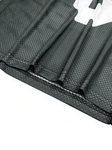 Aesthetic Post 大码男士网眼 V 领 T 恤、运动 T 恤 - 灰色 - 查看 4