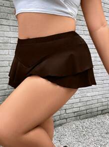 SHEIN LUNE 大码女式针织迷你裙，性感设计，适合秋季和夏季