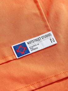 Manfinity VCAY Áo vest dệt không tay dáng rộng cỡ lớn dành cho nam, áo vest thời trang đi chơi, dành tặng bạn bè, chồng, bạn trai, cho mùa thu đông - trái cam - Xem 3