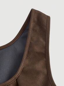 SHEIN MOD Women's Vintage Eyelet Lace-Up Camisole Top, Summer