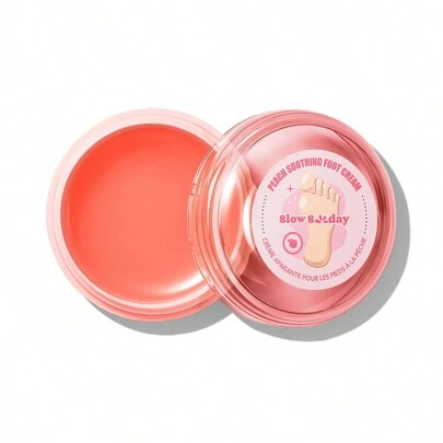 SlowSunday Peach Soothing Foot Cream, With Peach Extract, Olive Oil, Shea Butter & Vitamin E ,Soothe, Improve Dead Skin, And Deeply Nourish, Suitable For Hands, Feet, Body And Other Parts, Foot Care & Body Care, Suitable For Summer, Y2K, Ideal For Party