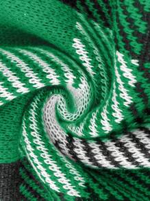 Calvaya 大码女式 V 领格子休闲通勤针织毛衣连衣裙，秋冬 - 彩色 - 查看 7