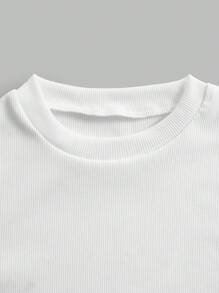 3 pièces/Set Hauts courts à manches courtes style décontracté pour adolescentes