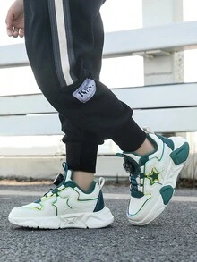 1 双儿童户外时尚 PU 皮革卡通旋转扣防滑耐磨户外休闲鞋，适合小女孩，适合宝宝 - 彩色 - 查看 3