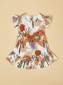 PETSIN 1pc Flower Print Ins Style Dress, Pet Clothes Dog/Cat Dress - Multicolor - View 2