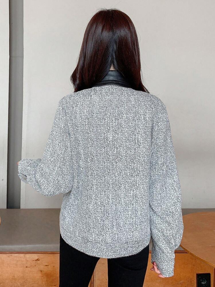 Women Color Block Long Sleeve Zipper Front Casual Jacket,Fall Clothes