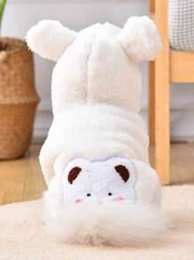 1 Pieza Disfraz de Perro con Capucha de Peluche Suave y Cómodo de Oso para Invierno/Otoño, Ropa de Mascota, Regalo para Navidad