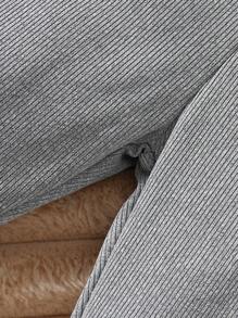 SHEIN Young Girl 3pcs Solid Ribbed Knit Leggings - Multicolor - View 5