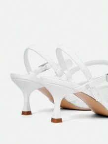 CUCCOO HITCHD 女士时尚百搭休闲高跟鞋，适合圣诞节和新年假期氛围秋冬季 - 白色 - 查看 6