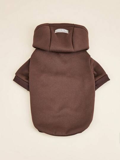 PETSIN 1pc Coffee Color Pet Sweatshirt - Soft And Comfortable For Autumn, Winter, And Early Spring; Perfect For Daily Wear, Outdoor Strolls, Indoor Relaxation, Family Gatherings, Holiday Festivities, Birthday Parties, Seasonal Events, And Cute Photo Moments; Features Elegant Coffee Color Tone, Adding Warmth And Sophisticated Style To Your Pet's Wardrobe.