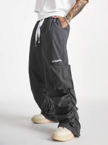 Manfinity VCAY Men's Fashion Casual Loose Knit Pants - Grey - View 1