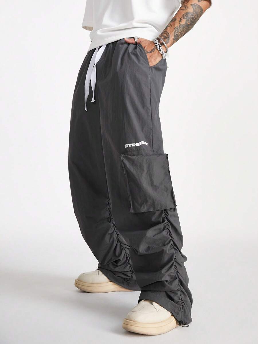 Manfinity VCAY Men's Fashion Casual Loose Knit Pants - Grey - View 1