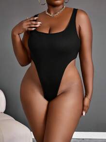 Maweii Conjunto de pantalones y mono informal de unicolor en talla grande