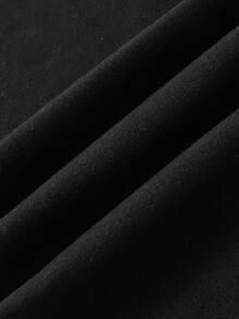 SHEIN Tween Girls Fashion English Text 3pcs Set, Includes Long Leggings, Basic Style, Elastic - Black - View 5