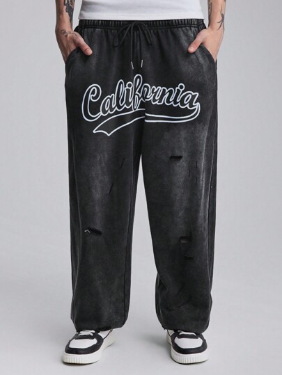 Street Life Pantalones casuales de hombre sueltos con cordón ajustable en el tobillo, adecuados para el otoño/invierno