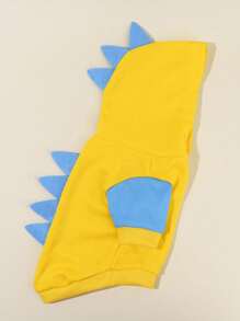 PETSIN 1 chiếc áo hoodie cosplay khủng long màu vàng và tương phản, đồ dùng cho mèo - Nhiều màu - Xem 2