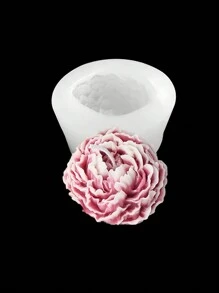 1 件优质 3D 现代花朵硅胶模具 - 多功能 DIY 工艺模具，适用于树脂环氧树脂、蜡烛、肥皂和圣诞装饰品、节日礼物、家居装饰创作必备灵活易脱模和可重复使用的完美装饰物、珠宝、沐浴球制作 - 白色 - 查看 3