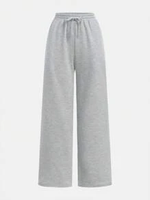 SHEIN Girlism Teen Girl Gray Hooded Two-Piece Set, Double-Zipper Jacket With Straight-Leg Loose Pants, Collegiate Style Set, Suitable For Back To School, Street Wear