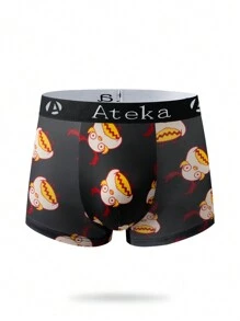 3pcs/Pack Men's Cartoon Print Boxer Briefs - Multicolor - View 6