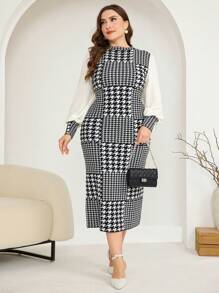 Modelyn Rochie Pulover Mânecă Lungă Moșită, Elegantă De Toamnă