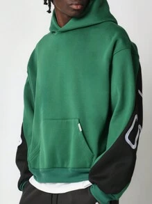 SUMWON Winter Athletic Casual Varsity Style Hoodie Sweatshirt Pullover Comfortable Fleece Letter Print Urban Streetwear Sports University Design
