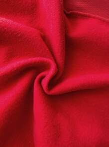 EURMUSE 学院风旗帜刺绣羊毛背面拼色领口运动衫