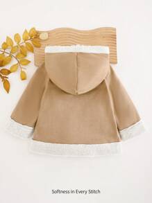 Cozy Pixies Kinder Herbst/Winter Doppelreihiger, dick gefütterter Fleece Kapuzenpullover, Lässig Allrounder