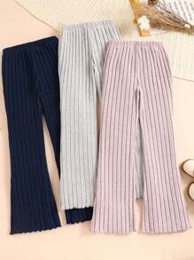 SHEIN 3pcs Set Tween Girl Casual Versatile Pants - Multicolor - View 2