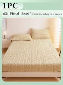 1 pieza Sábana ajustable, ropa de cama, cubrecama, sábana ajustable, cubierta de colchón, sábana ajustable de unicolor, protector de colchón cálido y cómodo, ropa de cama de estilo sencillo, funda de cama suave y antipilling, sábana ajustable amigable con la piel, sin incluir almohada y funda de almohada, decoración del hogar, apta para todos los tamaños de camas - individual, doble, queen, king, adecuada para todas las estaciones, regalos del Día de San Valentín, lavable a máquina