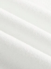 SHEIN EZwear 2pcs/Set Plus Size Women Deep V-Neck Slim Fit Casual Long Basic Long Sleeve T-Shirt Pullover Suit, Suitable For Autumn/Winter - Black and White - View 6