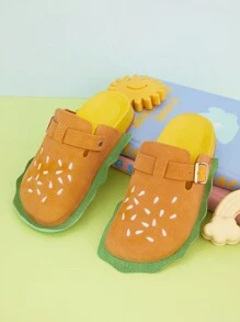 Mini mi Instgram Hot Style Kids Fun Burger-Themed Clogs-Eye Catching Slippers,Super Cute - Multicolor - View 2