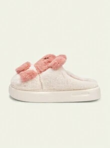 CUCCOO Quty Women's Cute Animal Home Slippers With Plush Upper And Thick Sole, Warm Indoor Wear For Autumn/Winter