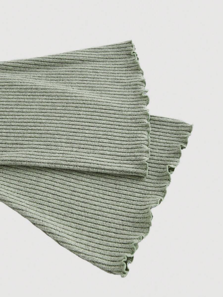 SHEIN MOD Plus Size Green Retro Square Neck Design Asymmetric Hemline