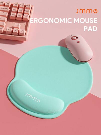 JMMO Mouse Pad & Ergonomic Mouse Pad With Wrist Support,Smooth Lycra Covering,No Chemical Odor For Office And Gaming,Comfortable & Lightweight For Easy Typing
