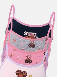 4pcs/Set Young Girl Cute Cartoon Pattern Underwear Set