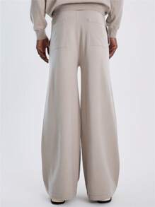 Musero Fine Knit Drawstring Joggers - Khaki - View 4