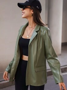 Flirla Jachetă obișnuită, verde măr, pentru femei