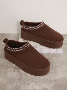 SHUZIA Women's Platform Mini Boots Ankle Boots For Warm Summer Shoes Spring Shoes Spring Break Easter For Christmas Valentine's Day - Chocolate Brown - View 2