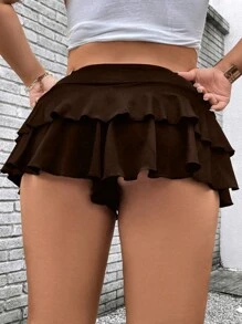 SHEIN LUNE 大码女式针织迷你裙，性感设计，适合秋季和夏季