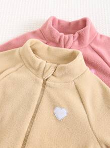 Cozy Pixies 4 件套女婴柔软羊毛圆领毛衣夹克和裤子套装，秋冬休闲装，秋季服装 - 彩色 - 查看 5