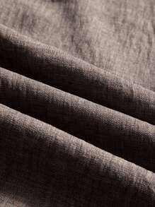 Mulvari Plus Size Casual Solid Color Ruffle Hem Front Zipper Jacket, Autumn - Grey - View 18