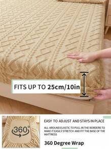 1 pieza Sábana ajustable, ropa de cama, cubrecama, sábana ajustable, cubierta de colchón, sábana ajustable de unicolor, protector de colchón cálido y cómodo, ropa de cama de estilo sencillo, funda de cama suave y antipilling, sábana ajustable amigable con la piel, sin incluir almohada y funda de almohada, decoración del hogar, apta para todos los tamaños de camas - individual, doble, queen, king, adecuada para todas las estaciones, regalos del Día de San Valentín, lavable a máquina
