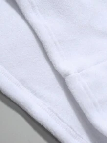 Manfinity Homme Men's Casual Daily Spider Embroidered Stand Collar Long Sleeve T-Shirt, Autumn/Winter - White - View 4